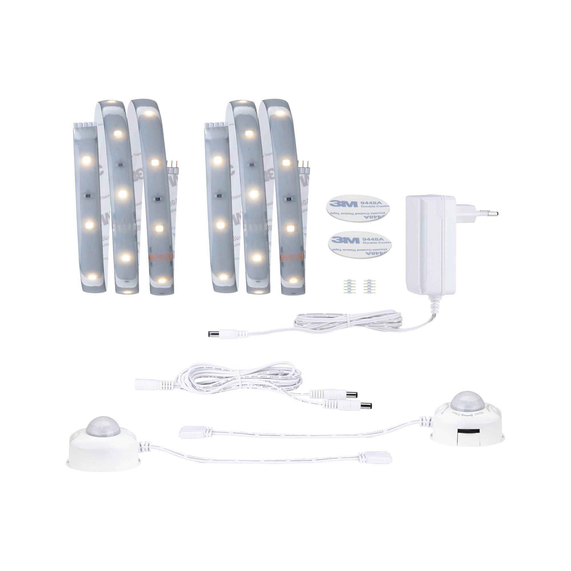LED-Streifen kaltweiß L: 1 m 2 Stück - Silberfarben, Basics, Kunststoff (2x100,0cm) - Paulmann