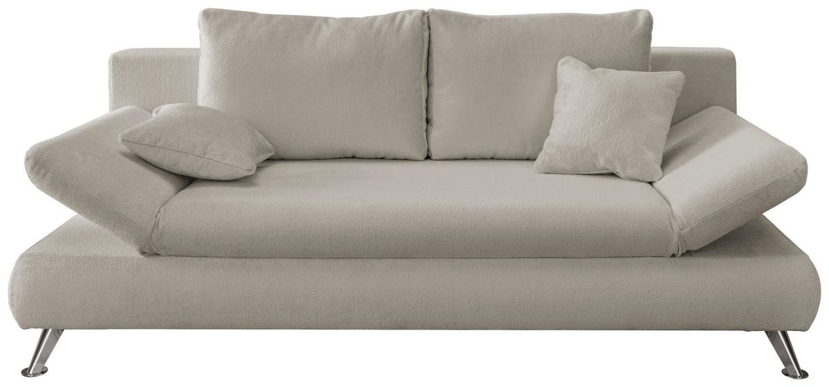 2-Sitzer-Sofa Mit Schlaffunktion Dale B: 208 cm - Chromfarben/Grau, MODERN, Textil (208/86/95cm) - Livetastic