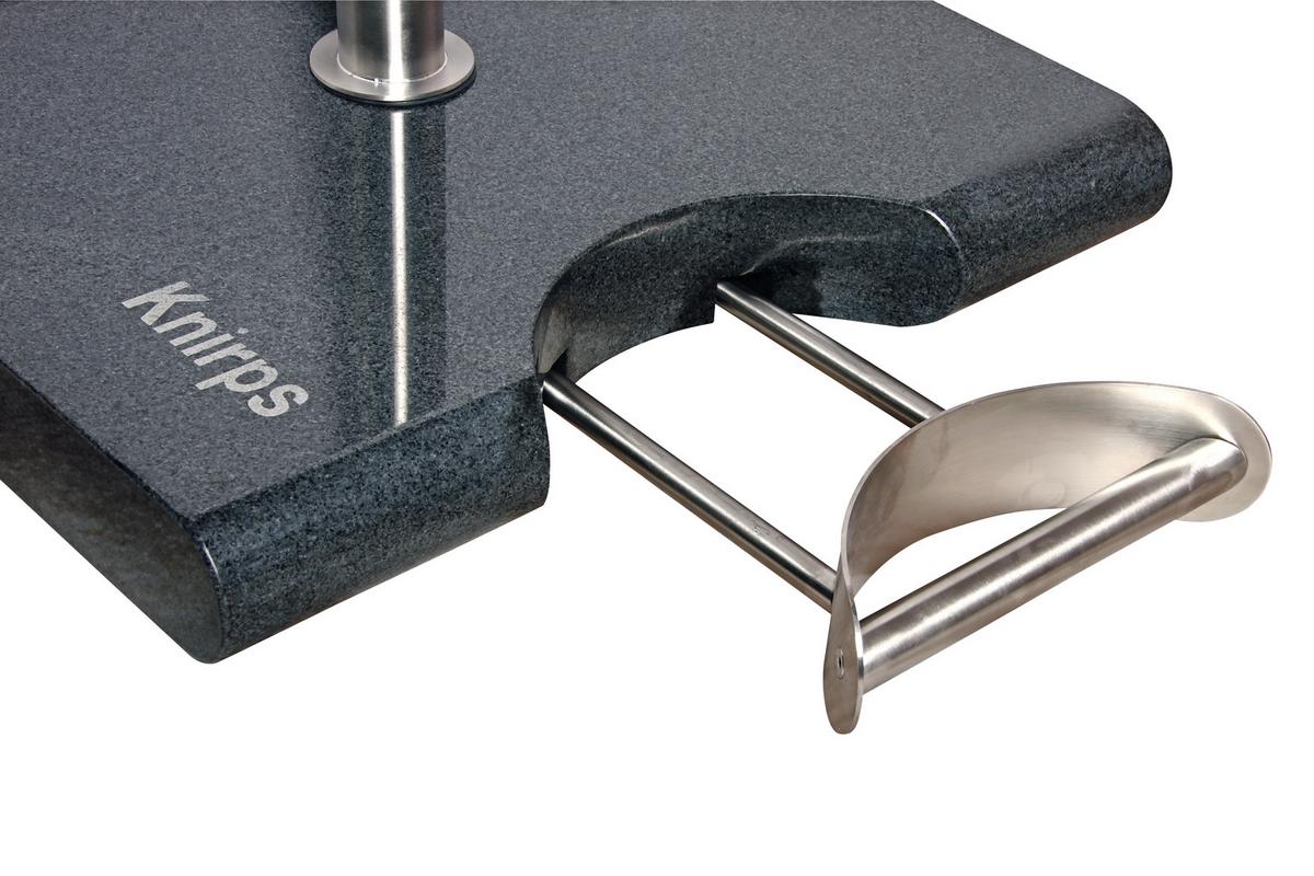 Sonnenschirmständer mit Rollen, mit Teleskopgriff - Anthrazit, Basics, Stein/Metall (48/7/48cm) - Doppler