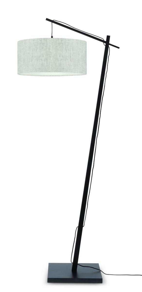 Stehlampe Andes Naturfarben/ Beige Mit Fußschalter - Beige/Schwarz, Design, Naturmaterialien/Textil (47/176/23cm) - Good & Mojo