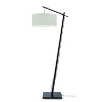 Stehlampe Andes Naturfarben/ Beige Mit Fußschalter - Beige/Schwarz, Design, Naturmaterialien/Textil (47/176/23cm) - Good & Mojo