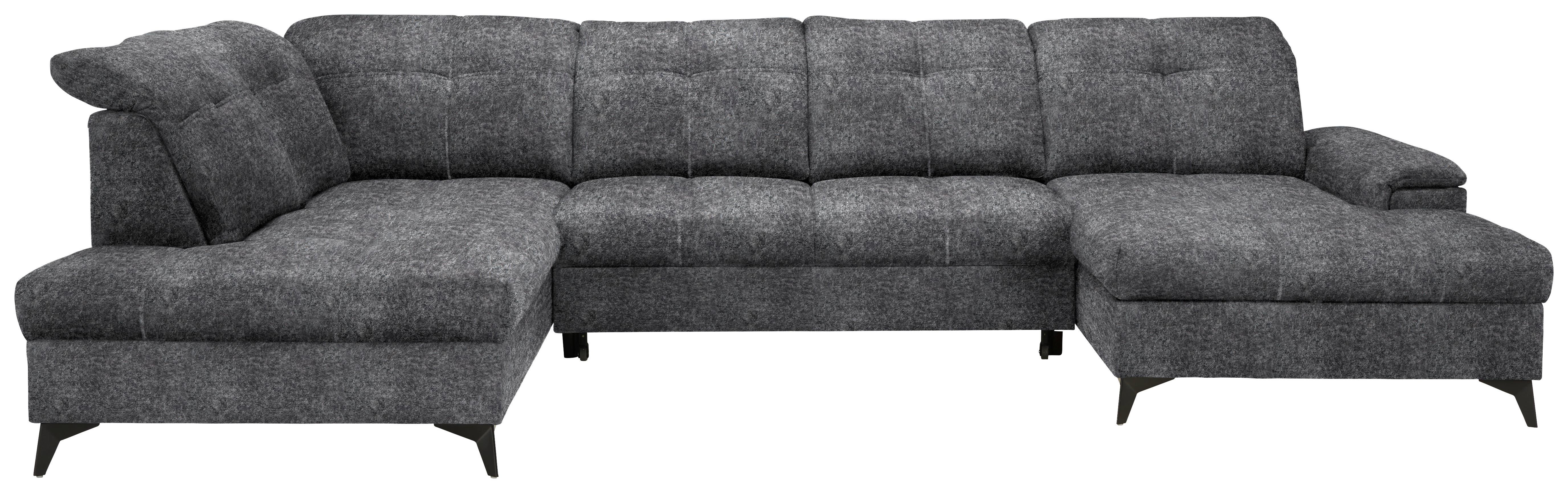 Sedacia súprava U SIERRA, ľavá, sivá INFINITY - sivá, Modern, kov/textil (181-230/90-106/364cm) - Mömax