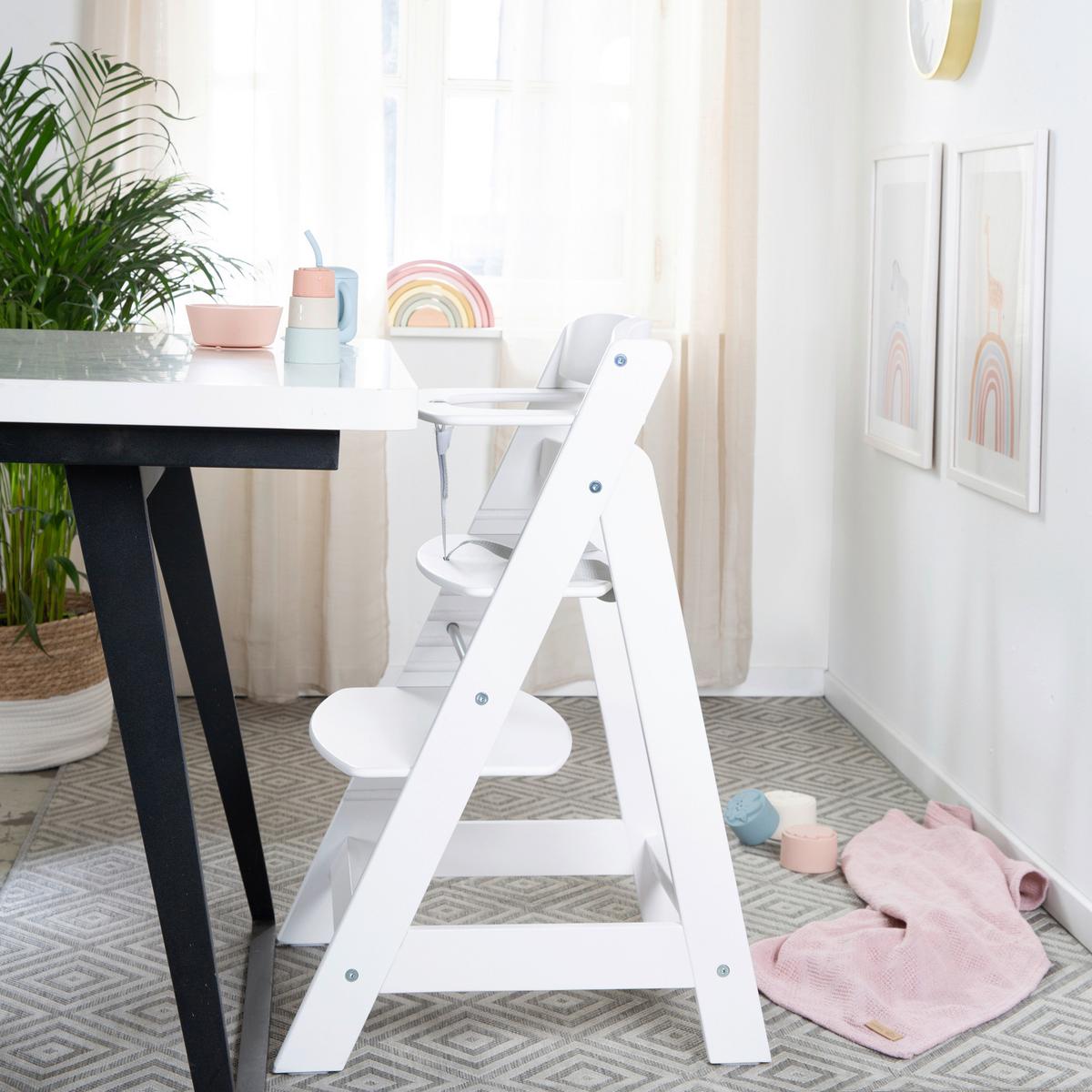 Treppenhochstuhl 'Sit Up Flex' weiß - Weiß, MODERN, Holzwerkstoff (44,5/80/54cm) - Roba