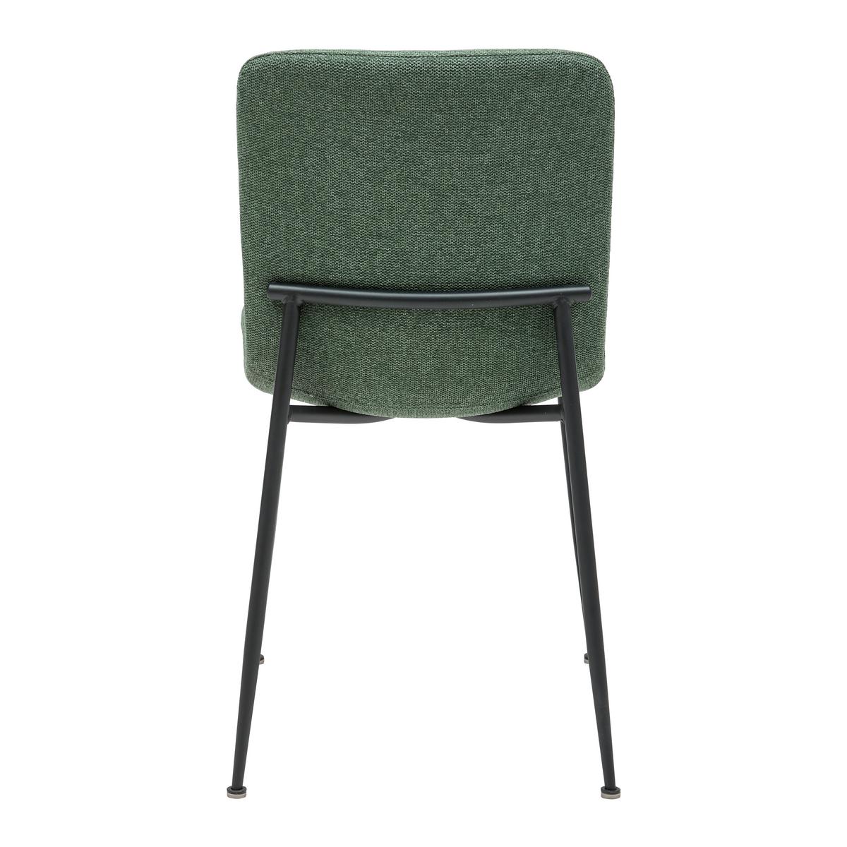 Jídelní židle NELE zelená - černá/zelená, Moderní, kov/dřevo (43/83/56cm) - P & B