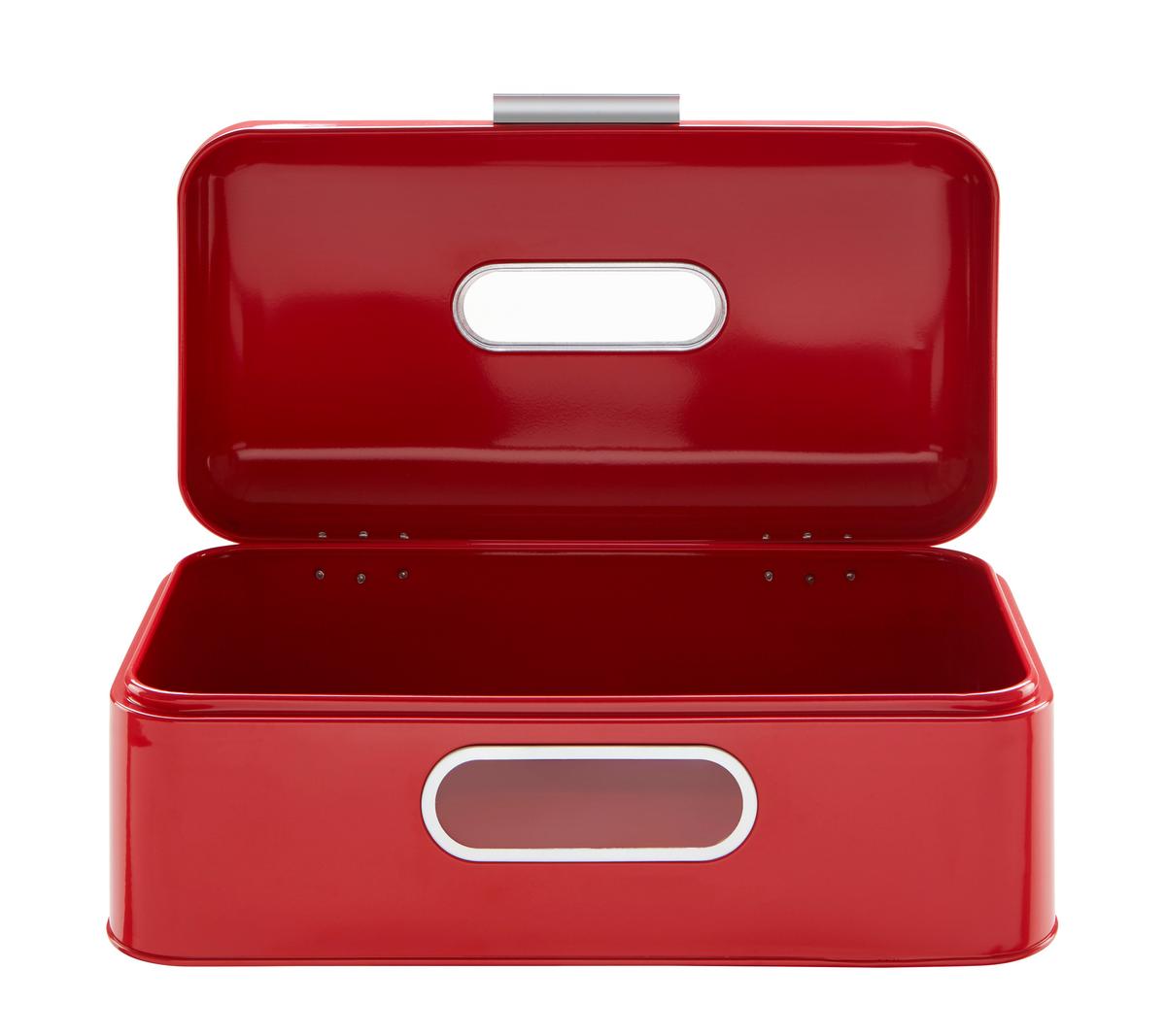 Brotkasten Echtwerk Retro - Rot, MODERN, Metall (42,5/23,8/17,0cm) - Echtwerk