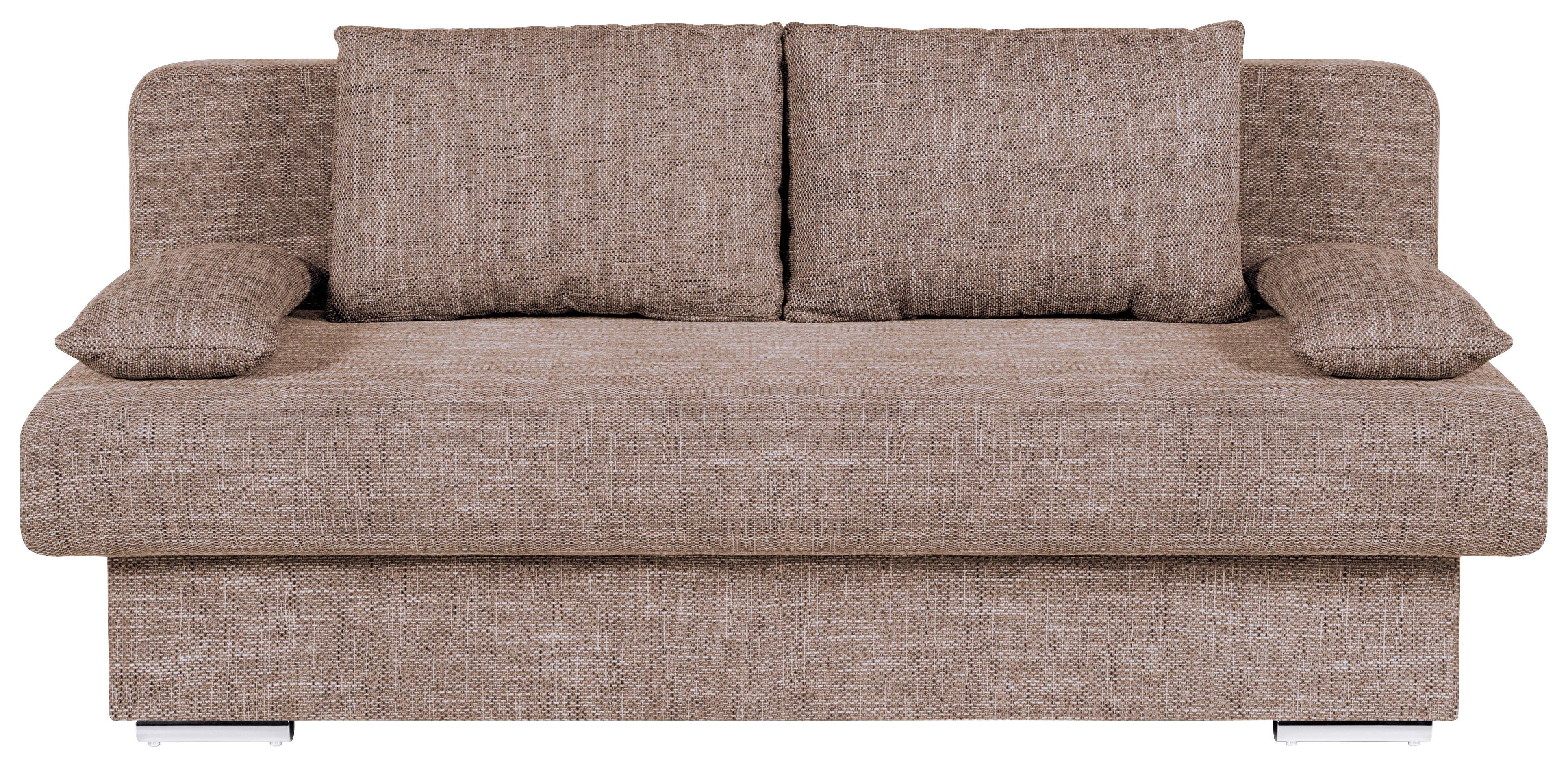 Rozkládací pohovka BORA, cappuccino, s úl.prostorem - šedá/černá, Design, kompozitní dřevo/textil (193/85/86cm) - P & B
