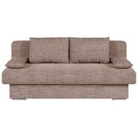 Schlafsofa mit Bettkasten Bora Cappuccino - Chromfarben/Schwarz, Design, Holzwerkstoff/Textil (193/85/86cm) - P & B
