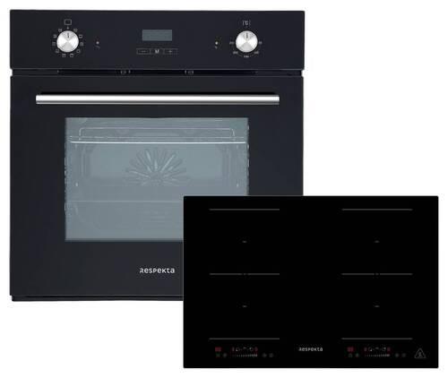 Einbauherd-Set B: 59,5 cm Elektro-Glaskeramik/ Autark - Schwarz, Trend, Glas/Metall (59,5/59/55cm) - Respekta