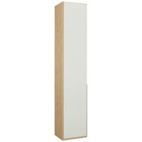 ŠATNÍ SKŘÍŇ S OTOČNÝMI DVEŘMI NEW YORK - bílá/barvy dubu, Konvenční, kov/kompozitní dřevo (46/236/40cm)