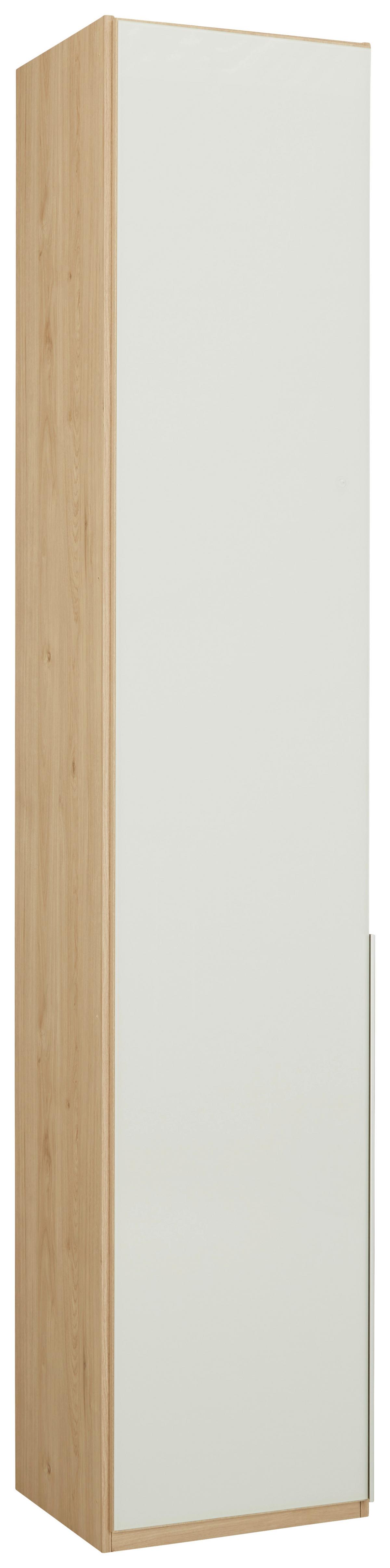 ŠATNÍ SKŘÍŇ S OTOČNÝMI DVEŘMI NEW YORK - bílá/barvy dubu, Konvenční, kov/kompozitní dřevo (46/236/40cm)