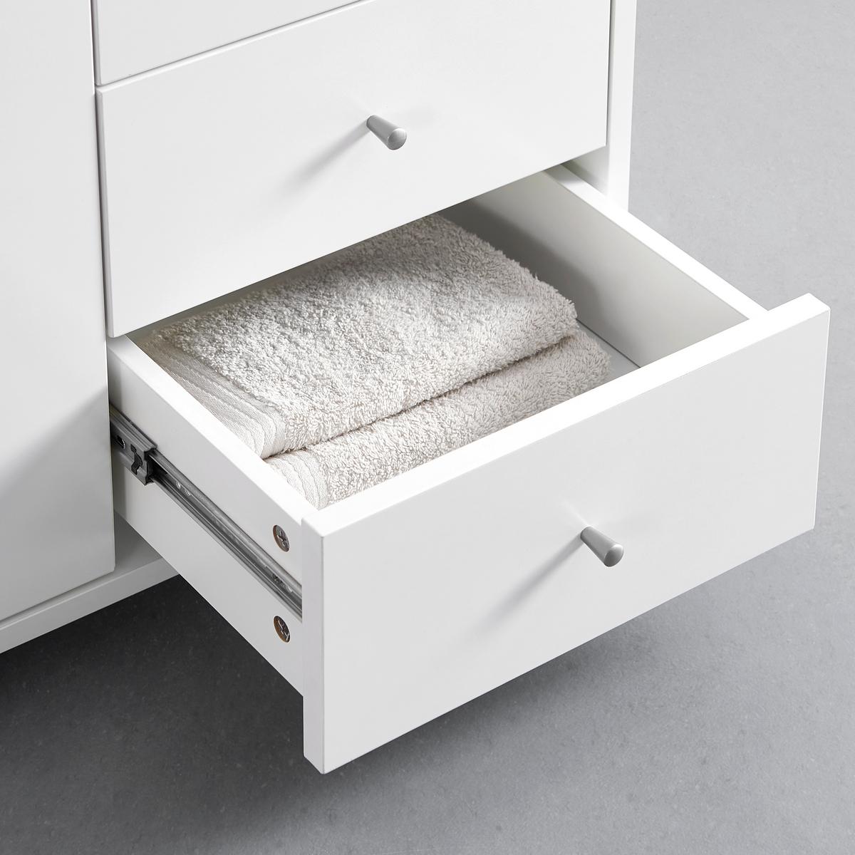 Šatníková skriňa MILO šírka 115cm - biela/strieborná, Modern, kov/drevo (115/176/55cm) - Bessagi Home
