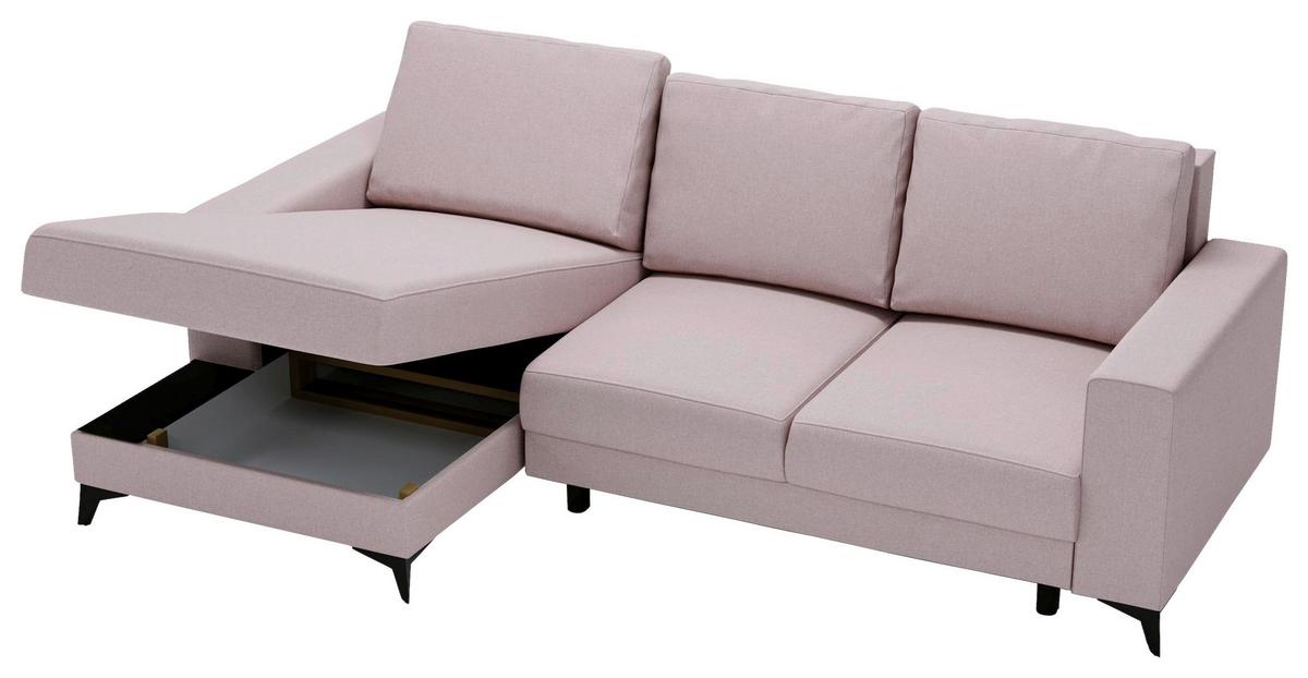 Harvey Rosa S: 156x244 cm - Schwarz/Rosa, Design, Textil (156/244cm) - Livetastic