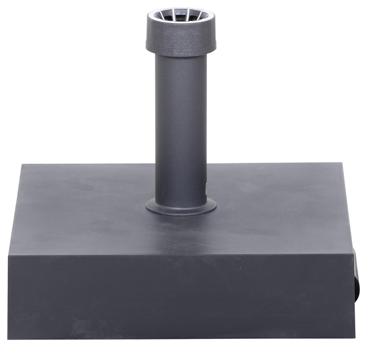 Schirmständer Kunstoff / Beton für DM  2,1-5,4 cm - Anthrazit, KONVENTIONELL, Kunststoff/Stein (40/11/40cm) - Siena Garden
