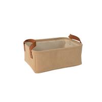 Korb Krisi - M - Beige, Basics, Leder/Kunststoff (33/23/13cm) - James Wood