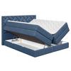 Boxspringbett Mit Topper & Bettkasten 160x200 Loreno - Schwarz/Dunkelblau, MODERN, Holzwerkstoff/Textil (160/200cm) - MID.YOU