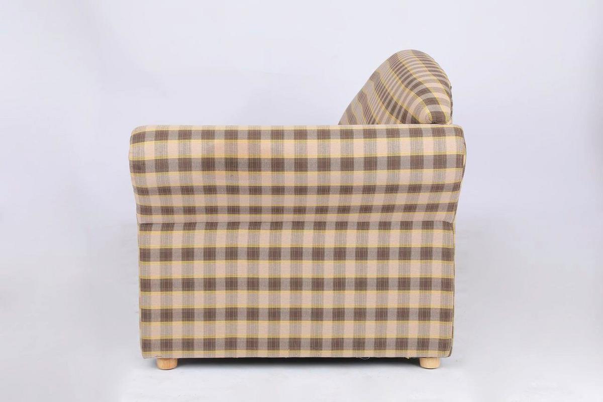 3-Sitzer Loretta, Armlehne rechts, ca. 193x83x85 cm - Hellbraun/Braun, Basics, Holz/Textil (193/83/85cm)