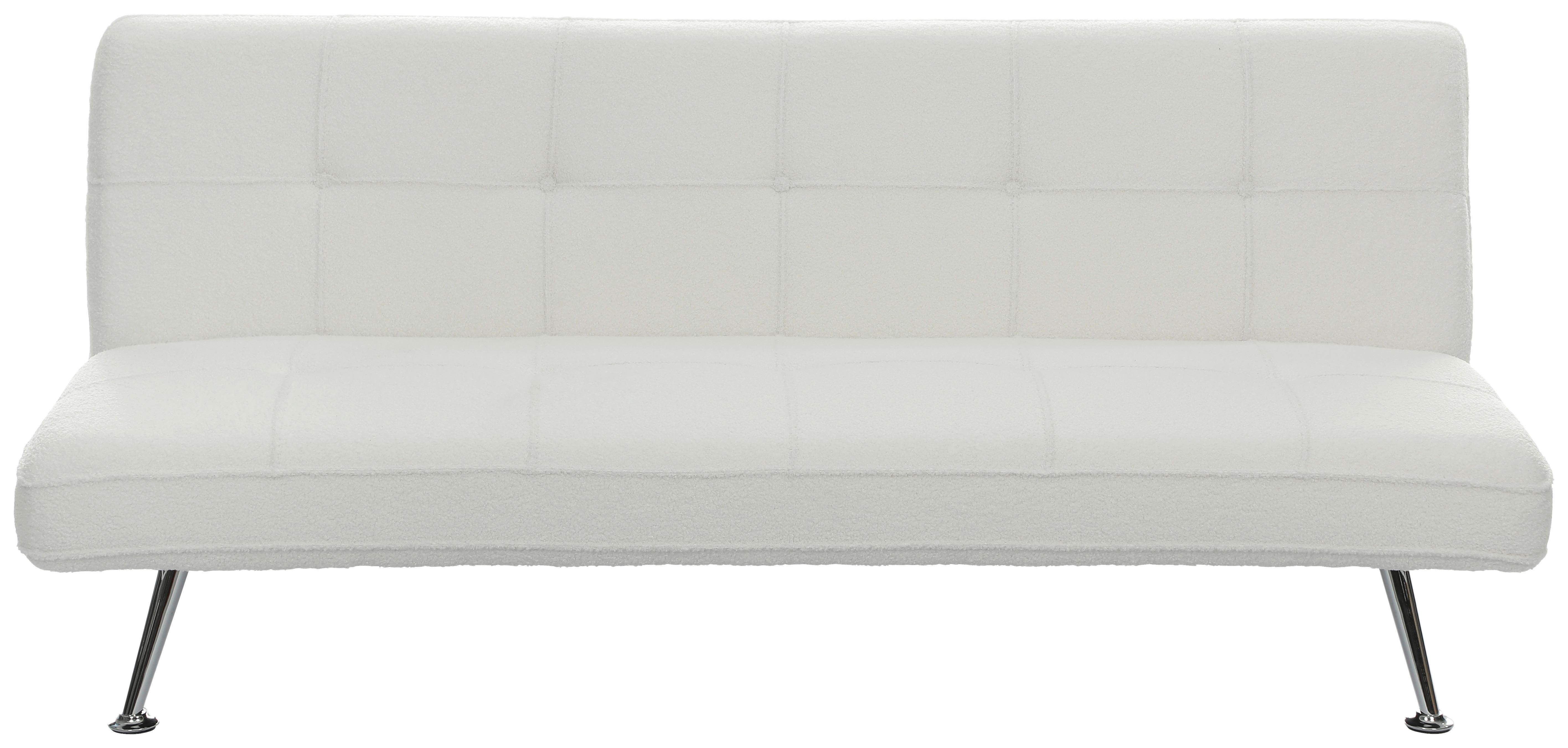 Schlafsofa Billund - Silberfarben/Weiß, Basics, Holz/Textil (179/75/90cm) - Livetastic
