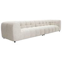 Bigsofa Trillum Creme B: 406 cm - Creme/Schwarz, KONVENTIONELL, Textil (406/79/107cm) - Livetastic