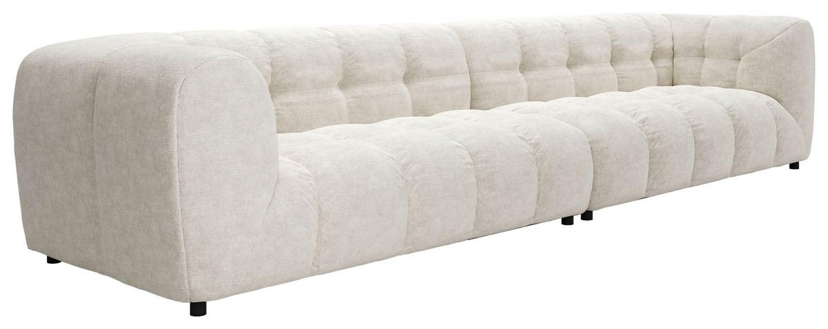 Bigsofa Trillum Creme B: 406 cm - Creme/Schwarz, KONVENTIONELL, Textil (406/79/107cm) - Livetastic