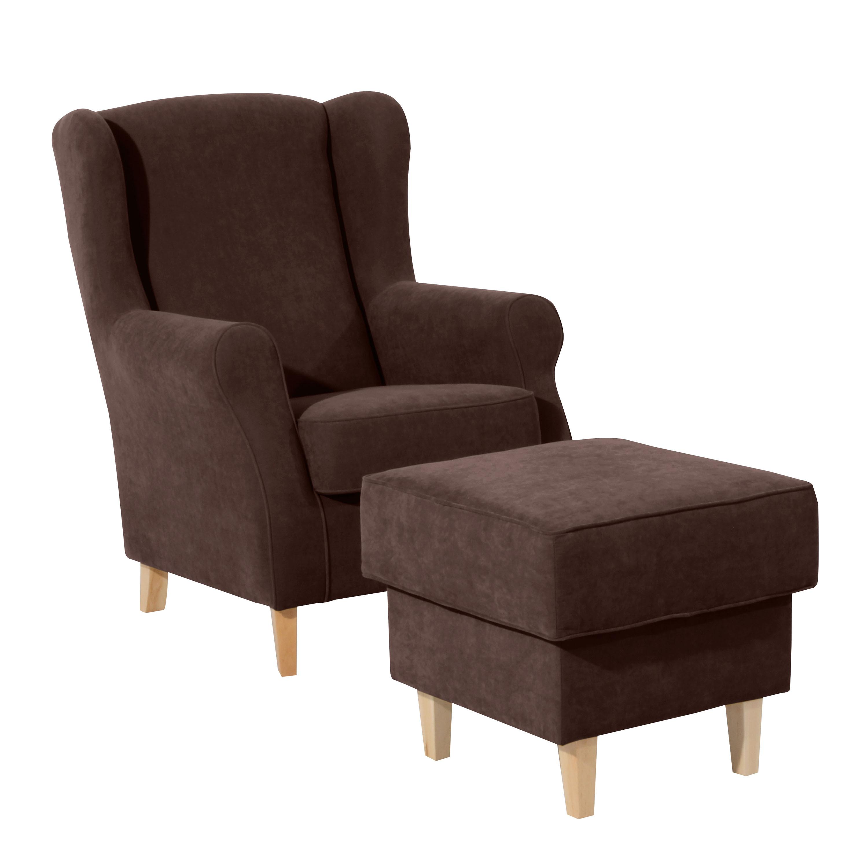 Hocker Lorris - Buchefarben/Braun, Design, Textil (53/45/53cm) - Max Winzer