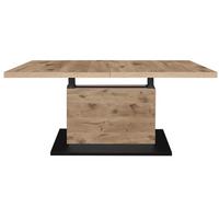 Couchtisch Lift Eichefarben/Schwarz B: 120 cm - Eichefarben/Schwarz, Design, Holzwerkstoff/Metall (120-160/56-75/70cm) - MID.YOU