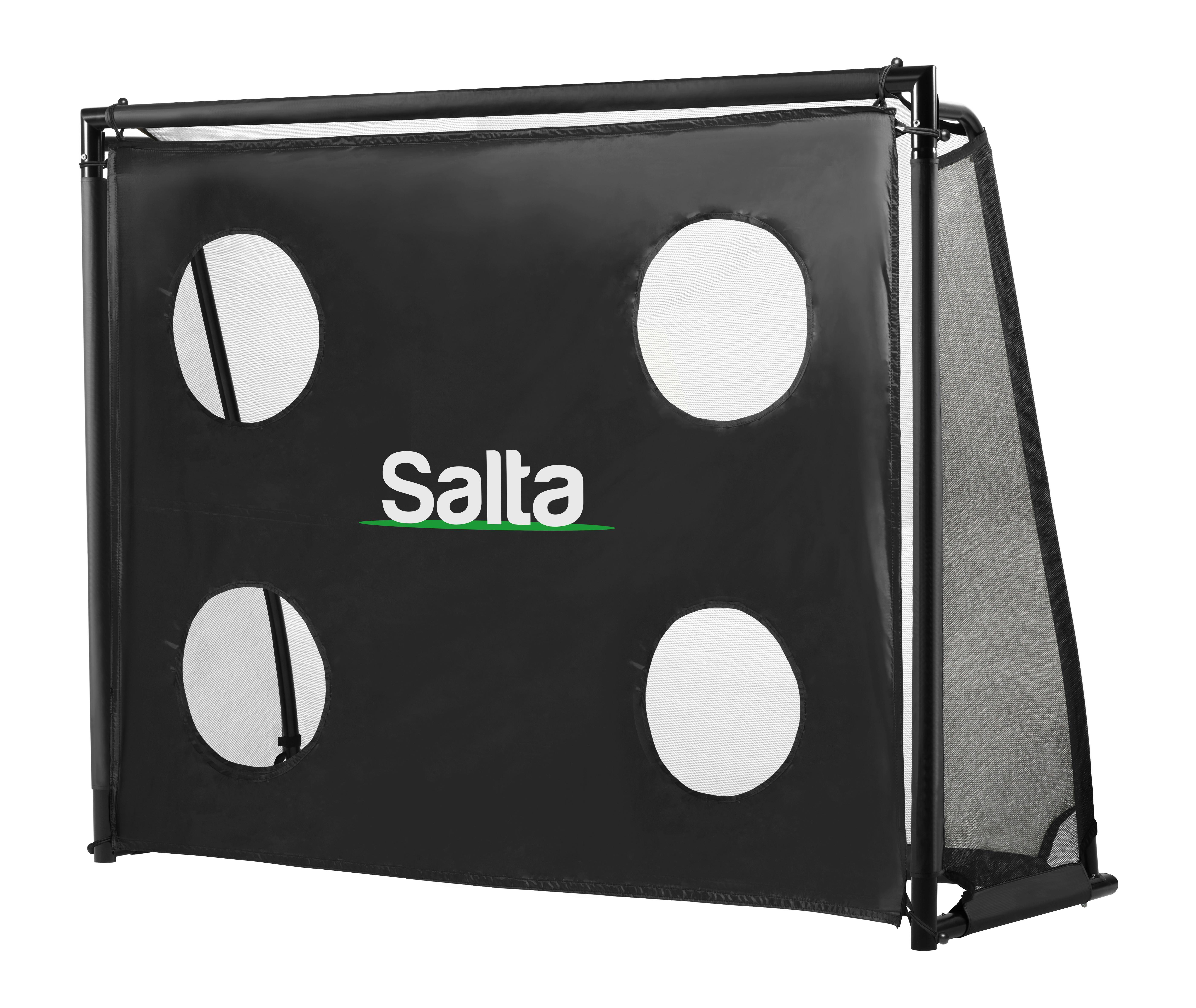 Fußballtor Salta Legend Mit Torwand - Schwarz, KONVENTIONELL, Kunststoff/Metall (220/170/80cm) - Salta