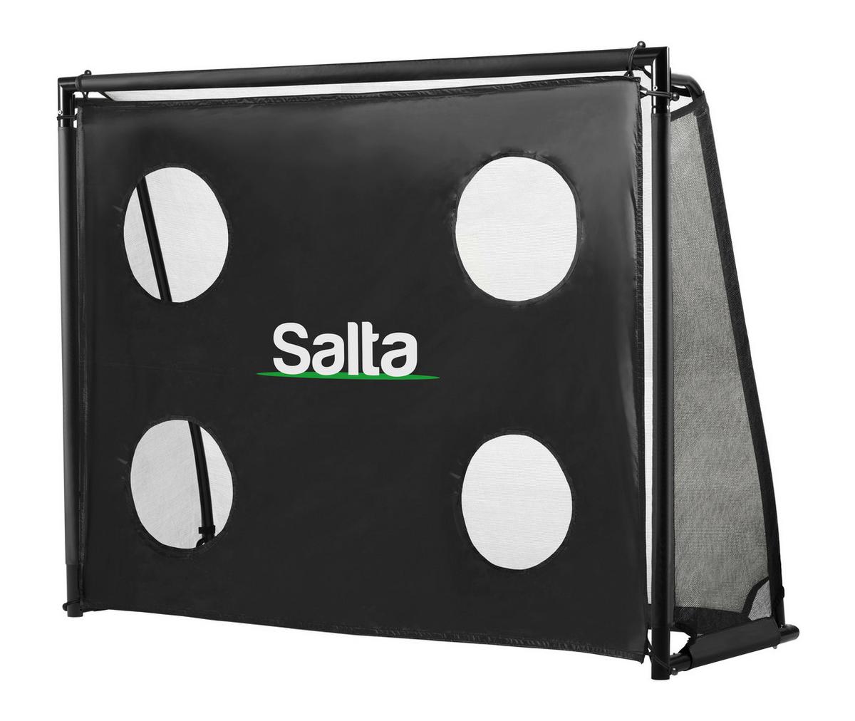 Fußballtor Salta Legend Mit Torwand - Schwarz, KONVENTIONELL, Kunststoff/Metall (220/170/80cm) - Salta