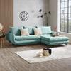 Ecksofa mit Schlaffunktion & Bettkasten Wave Türkis - Türkis/Beige, MODERN, Textil (266/189cm)