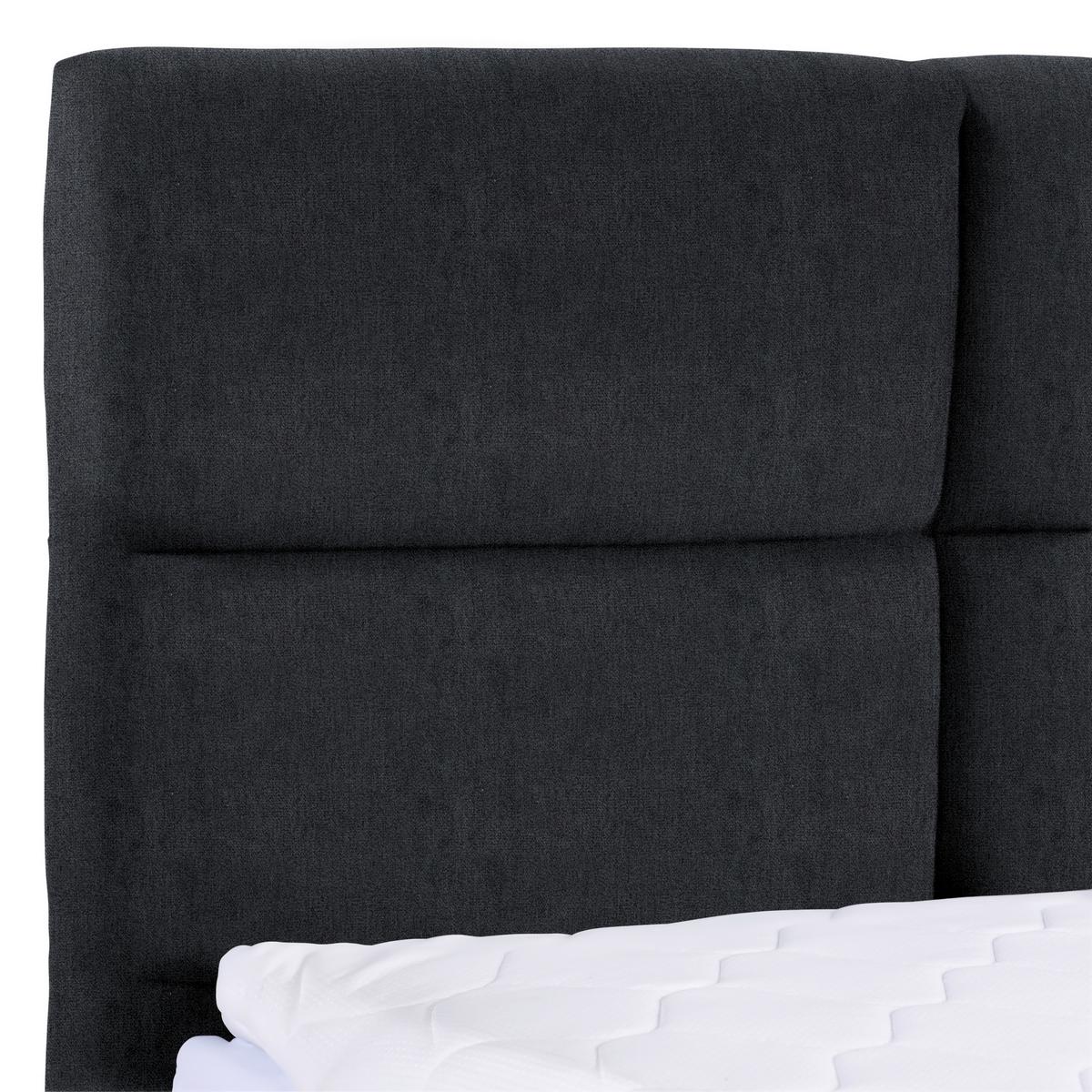 Polsterbett Mit Bettkasten 140x200 Bellagio Schwarz - Buchefarben/Schwarz, KONVENTIONELL, Holz/Textil (140/200cm)