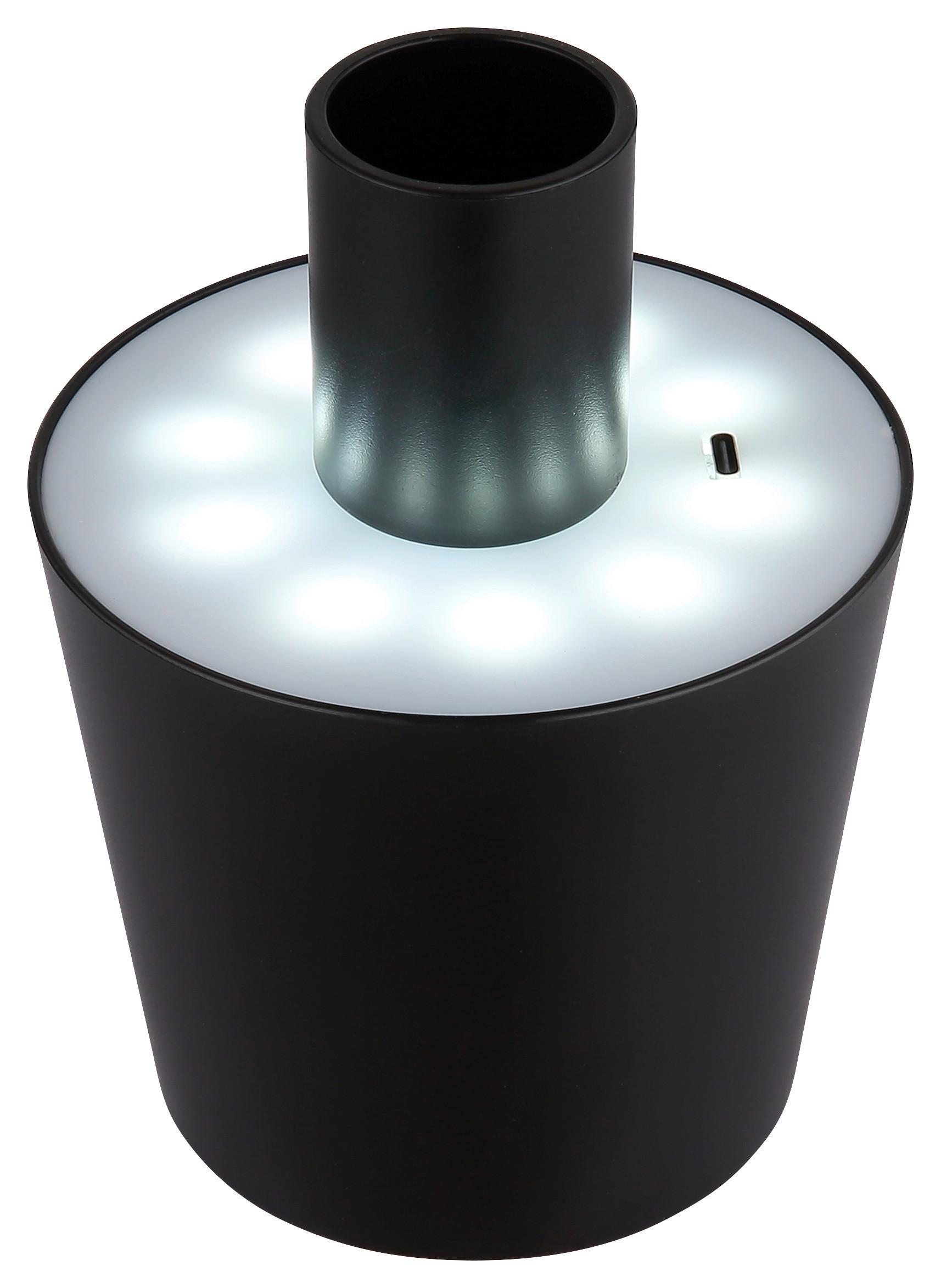 Akku-Tischleuchte Alegria - Schwarz, MODERN, Kunststoff (10,5/14cm) - Luca Bessoni