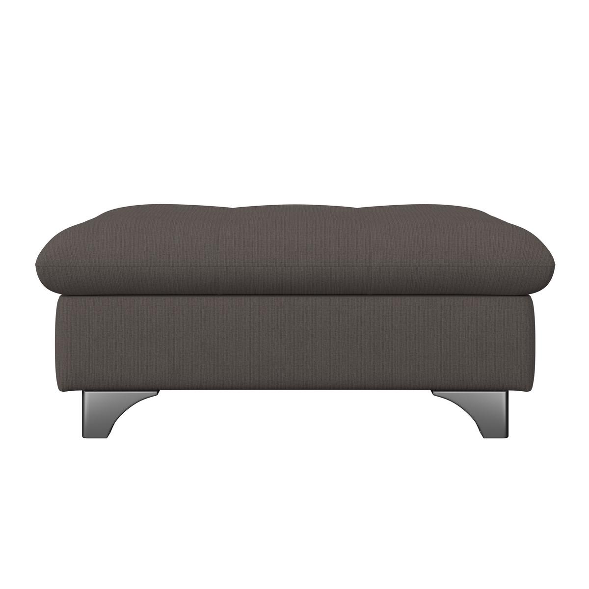 Hocker Gemini Schwarz, B: 108cm - Chromfarben/Schwarz, KONVENTIONELL, Textil (108/46/108cm)