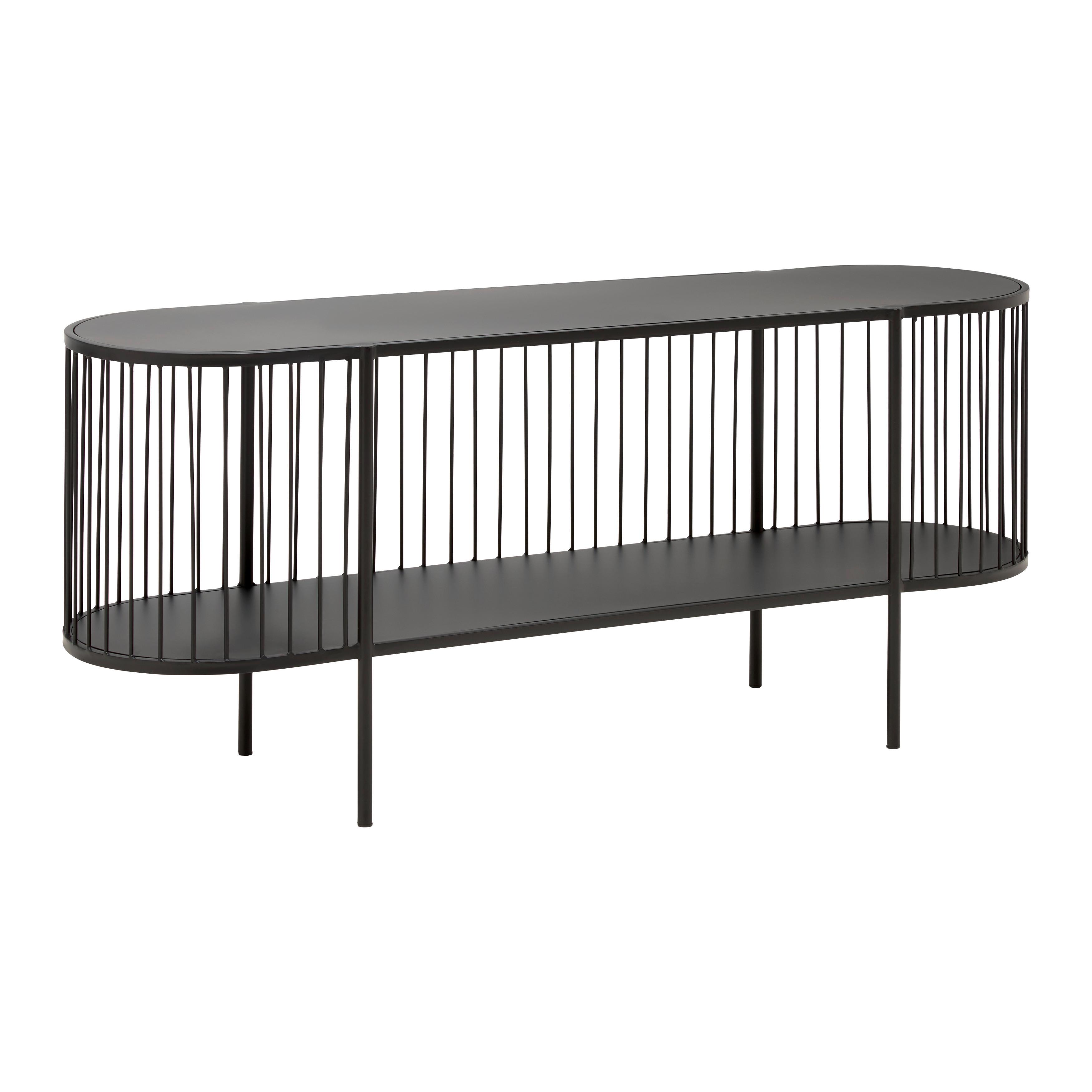 NÍZKÁ KOMODA TIAGO -EXKLUSIV- - černá, Lifestyle, kov (120/54/34cm) - Mömax