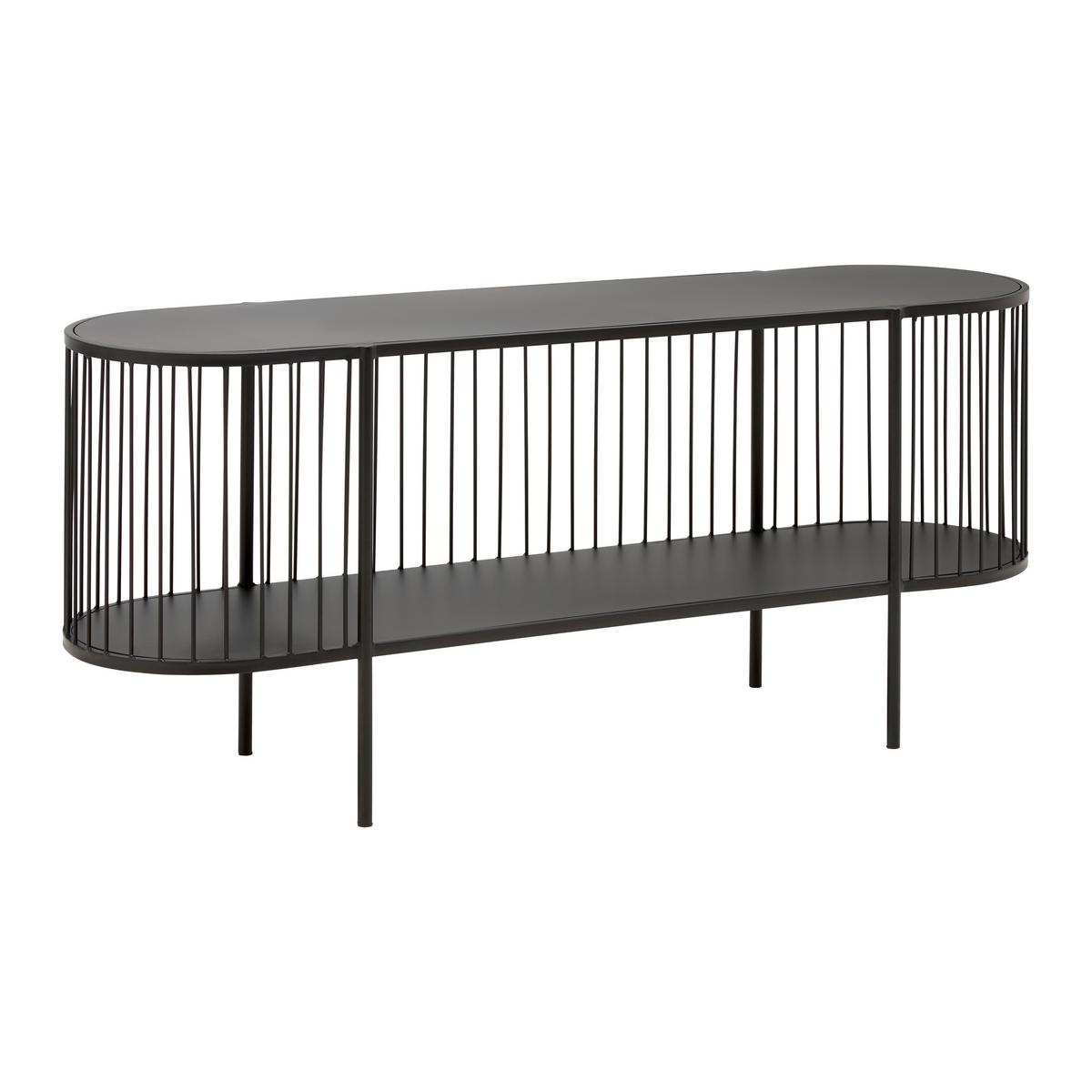 NÍZKÁ KOMODA TIAGO -EXKLUSIV- - černá, Lifestyle, kov (120/54/34cm) - Mömax