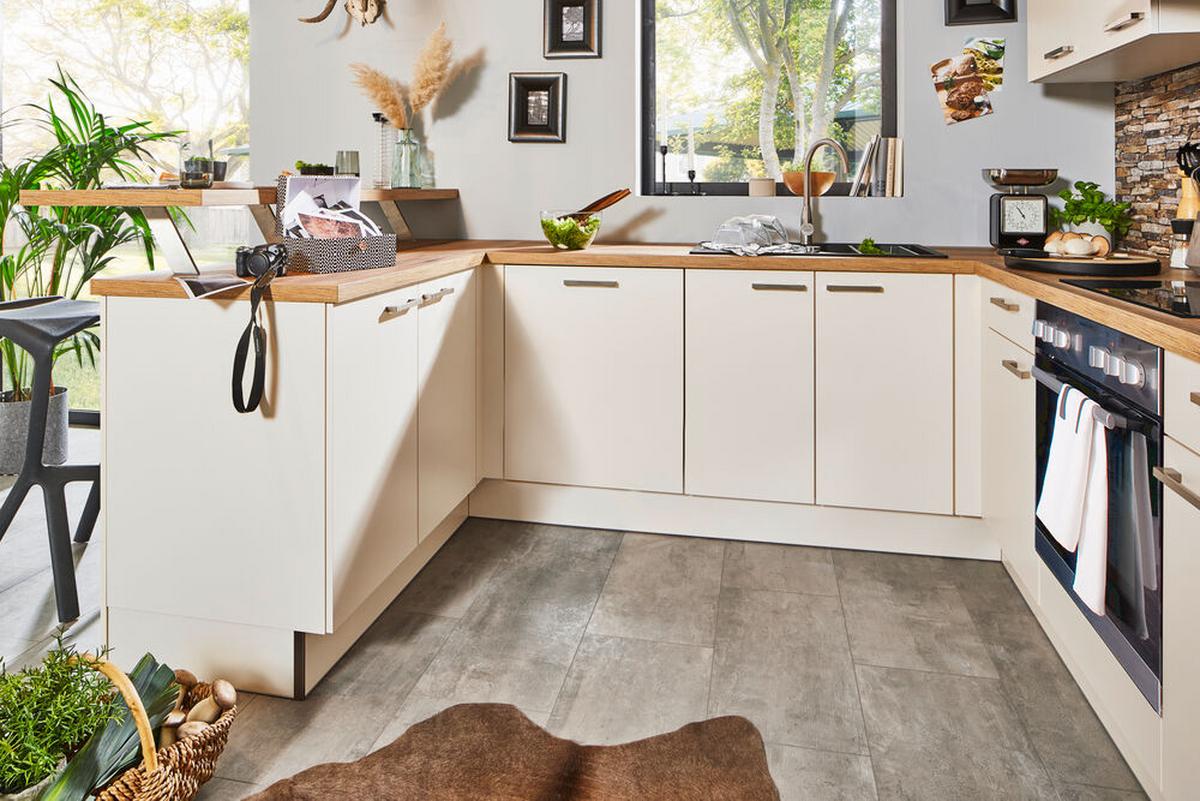 Einbauküche Pn 80 Frei Planbar Modernes Design - Eichefarben/Weiß, Holzwerkstoff - Pino