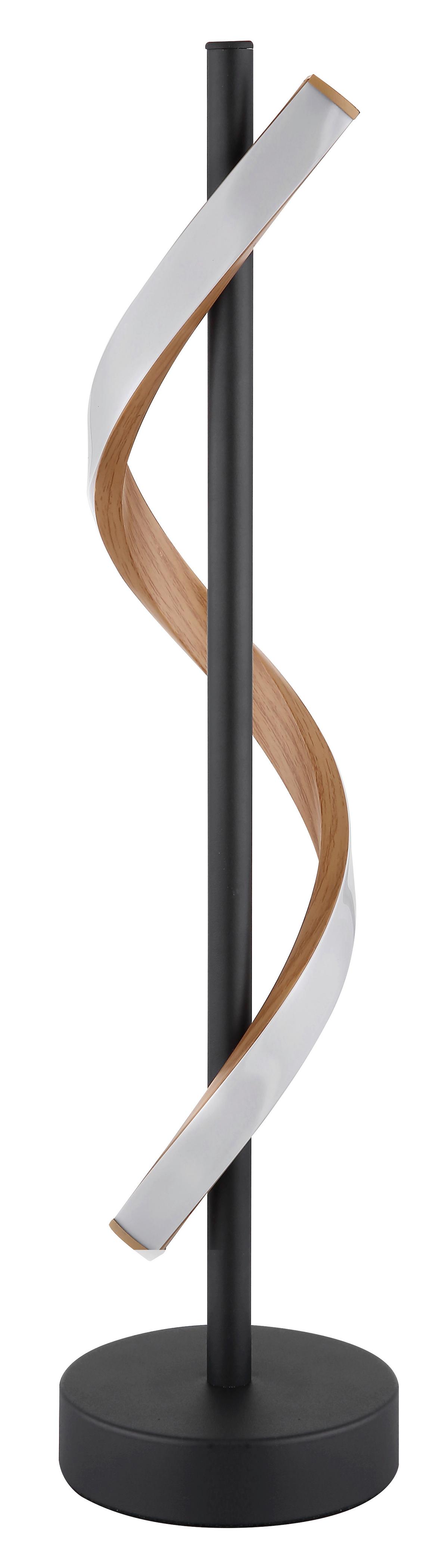 STOLNÁ LED LAMPA WATKINS - hnedá/čierna, Design, kov/plast (15,5/49,3cm) - Globo