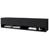 Tv-lowboard B: 140 Cm Schwarz Mit Fischgräte - Schwarz/Grau, Basics, Holzwerkstoff (140/30/31cm) - P & B