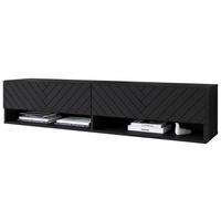 Nízká komoda LOWA 140cm - šedá/černá, Basics, kompozitní dřevo/plast (140/30/31cm) - P & B
