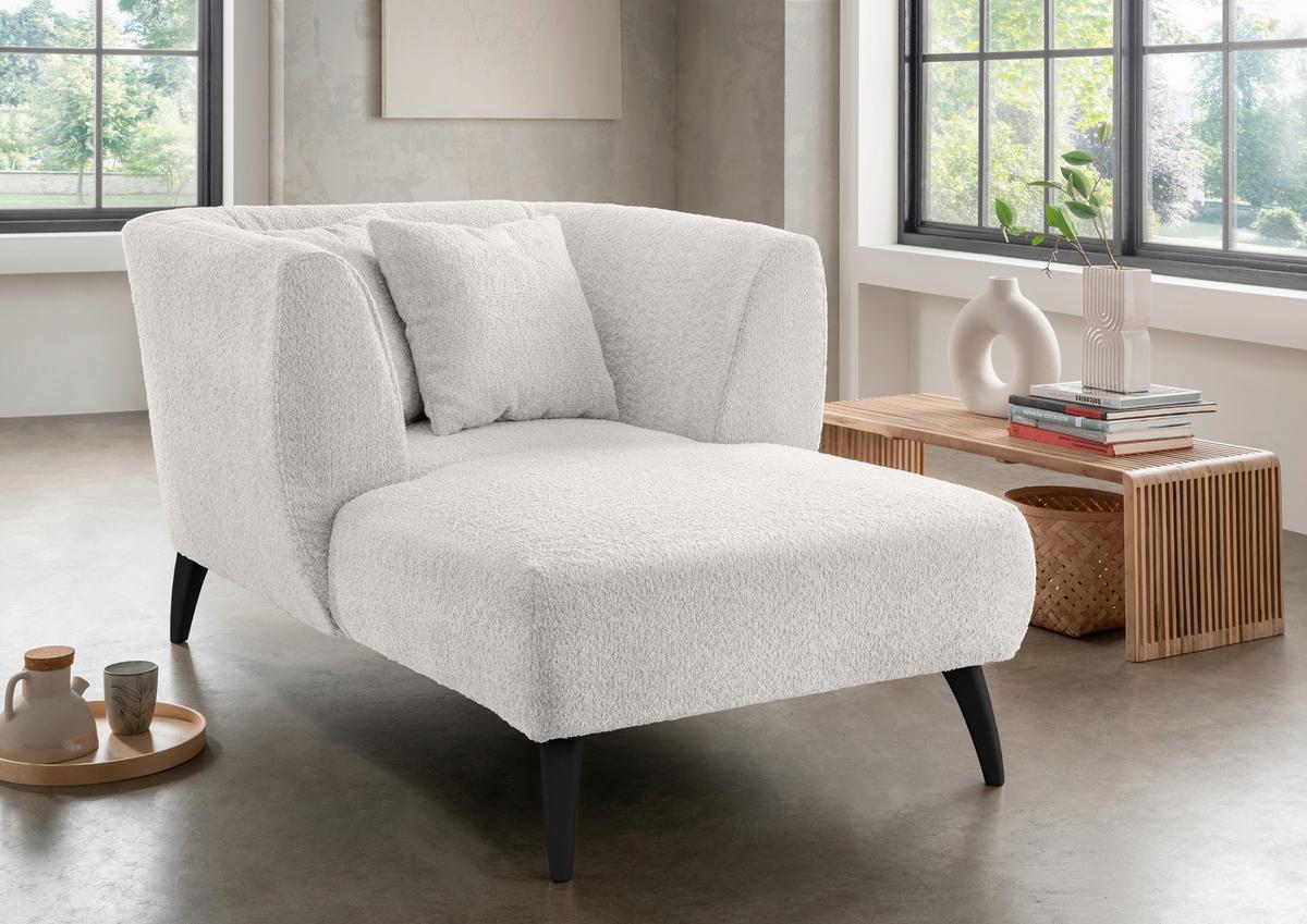 XXL-Sessel inkl. Zierkissen Colori Weiß - Schwarz/Weiß, MODERN, Textil (108/84/155cm) - MID.YOU