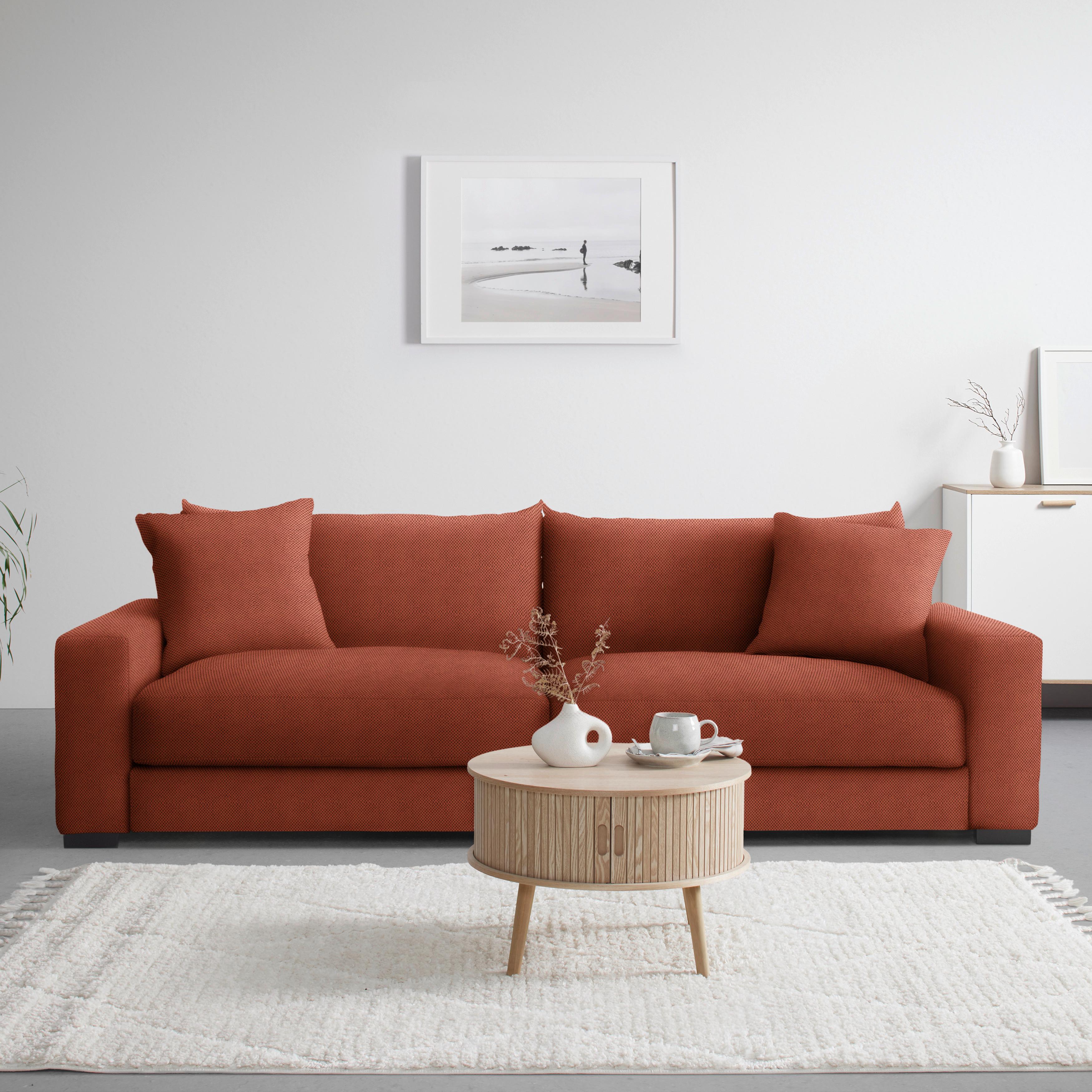 Mega pohovka PEDRO 1200, terracotta - terracotta, Moderní, kov/dřevo (261/83/124cm) - Mömax