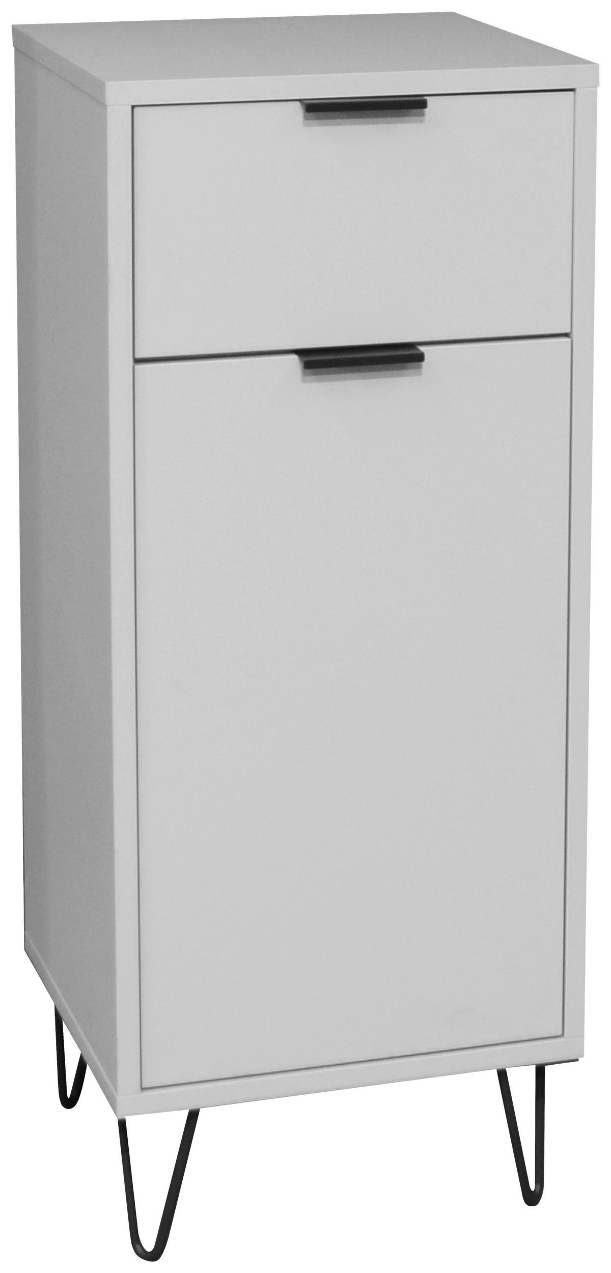 Unterschrank Bonnie Grau, B: 41 cm - Schwarz/Grau, MODERN, Holzwerkstoff (41/99/38cm) - Livetastic