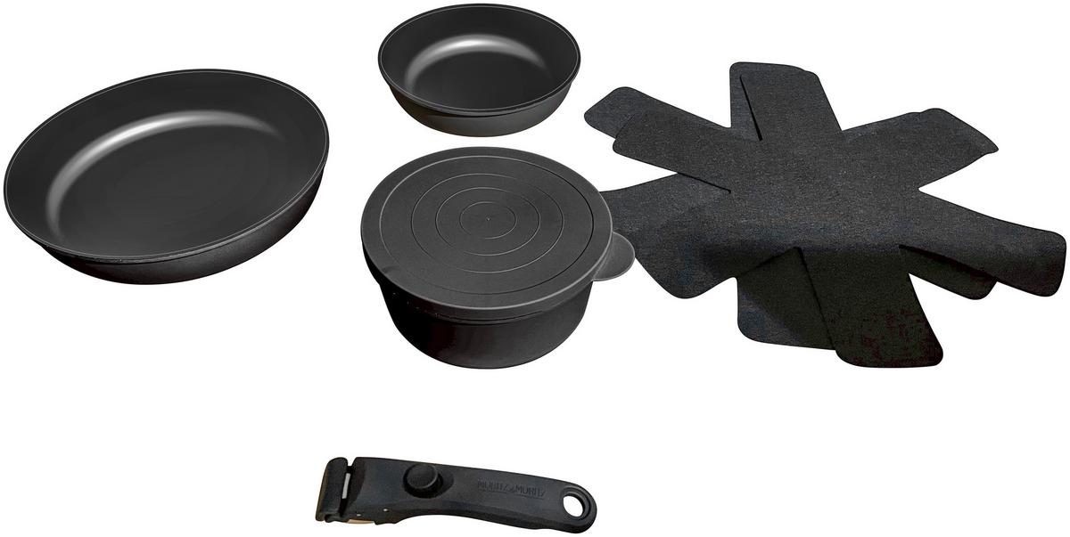 Sada hrnců SPACE - černá, Konvenční, kov/plast (18,20,26cm) - Mömax