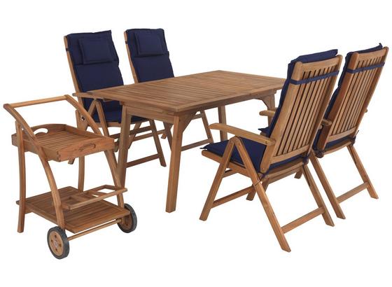 Gartenset France - Blau/Akaziefarben, MODERN, Holz/Textil - Luca Bessoni Gartenset France - Blau/Akaziefarben, MODERN, Holz/Textil - Luca Bessoni