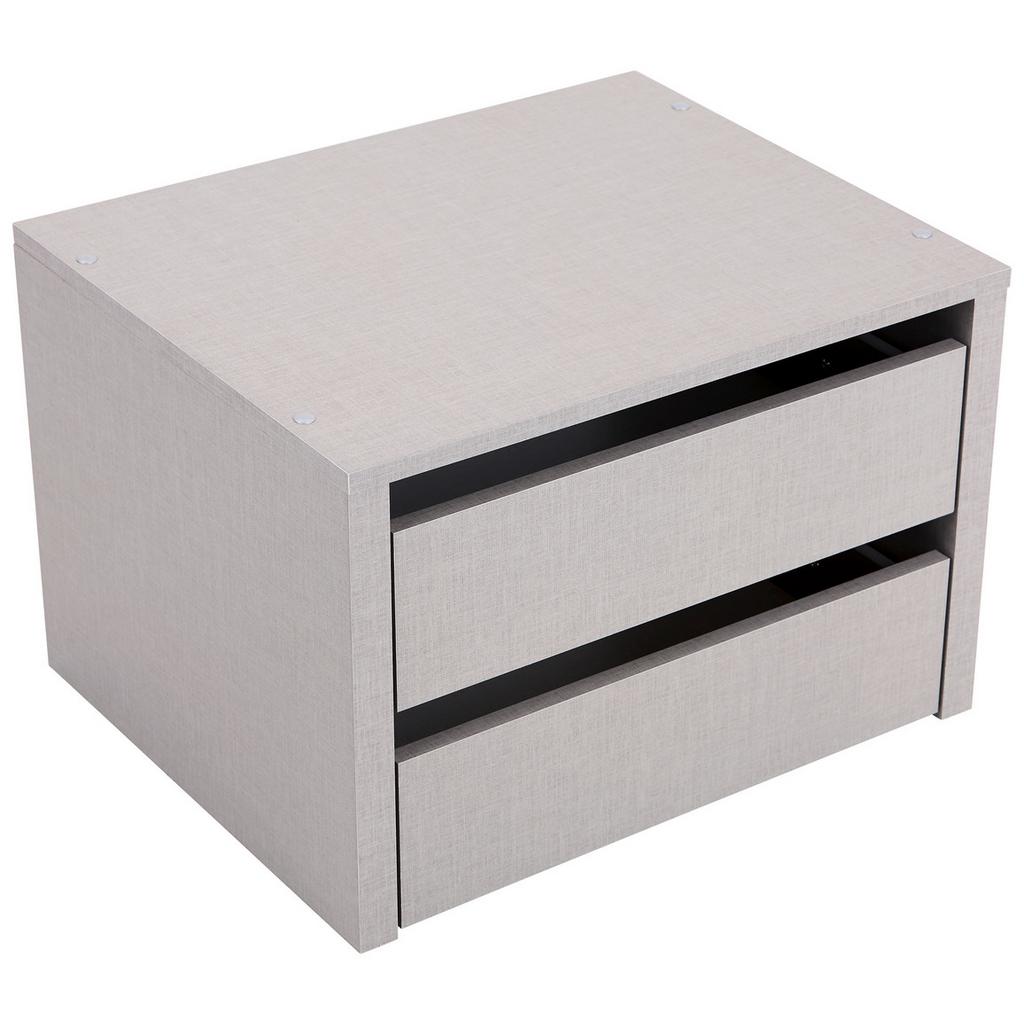 Schubkasteneinsatz Foster B: 60 cm, Grau, 2 Laden