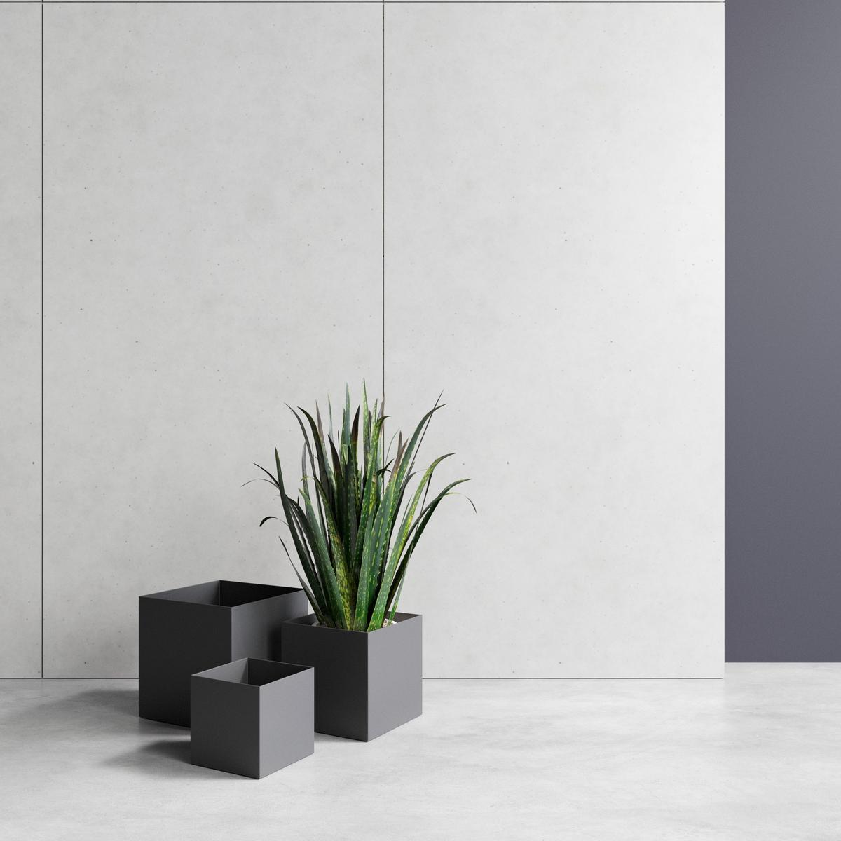 Blumenständer Metall Schwarz BxHxT: 29x29x29 cm - Schwarz, Basics, Metall (29/29/29cm)