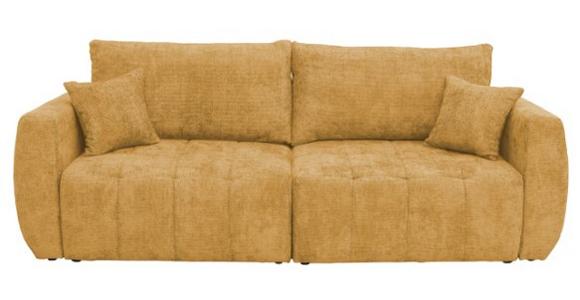 Schlafsofa Bali - Bernsteinfarben/Schwarz, MODERN, Holz/Textil (245/74-90/104cm) - Luca Bessoni