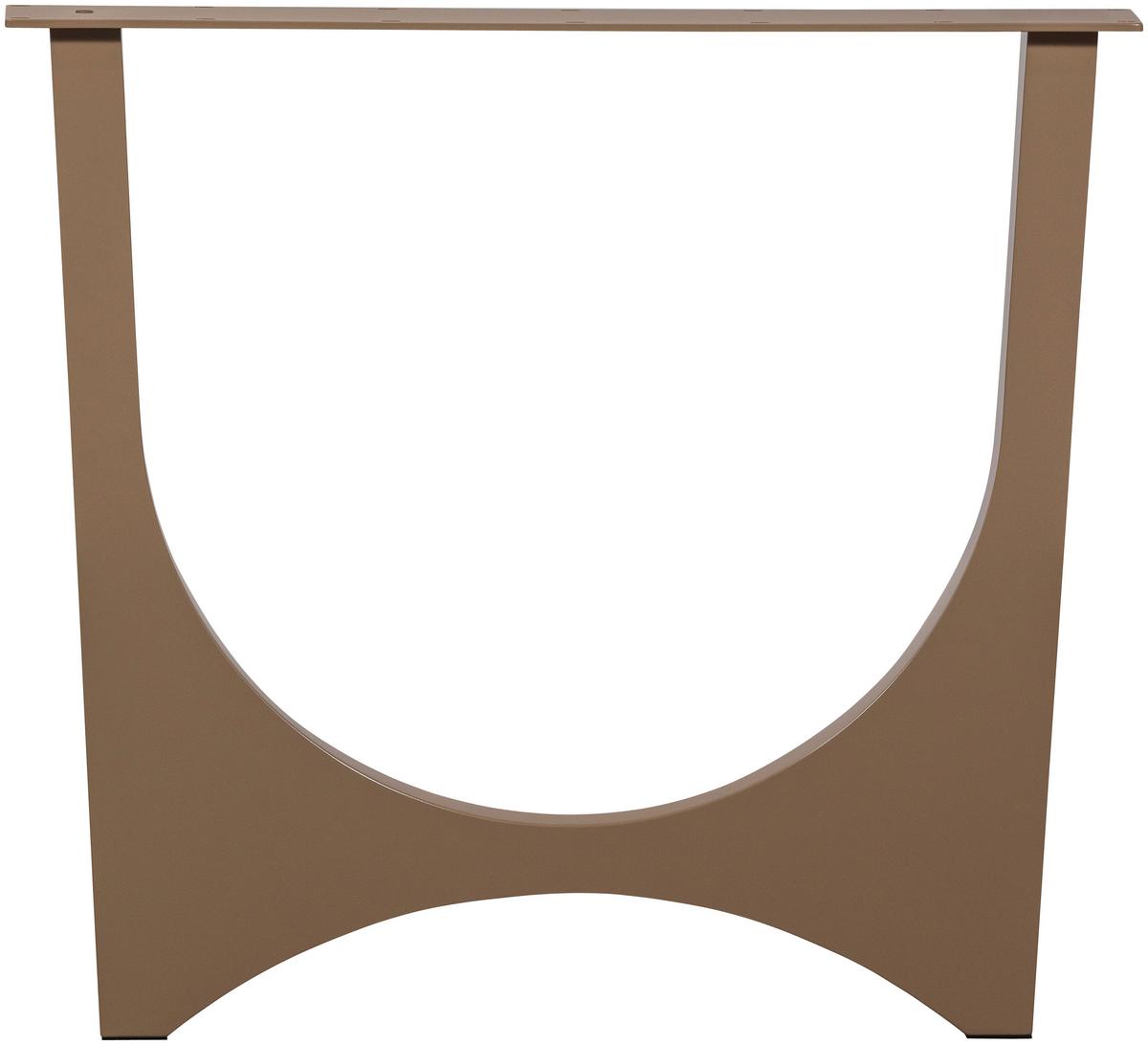 TISCHGESTELL Tablo Braun B: 79cm - Braun, MODERN, Metall (79/72/10cm) - Livetastic