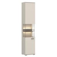 Vitrine Atico Eichefarben/Beige B: 40cm - Eichefarben/Beige, Design, Glas/Holzwerkstoff (40/197,7/37cm) - Livetastic