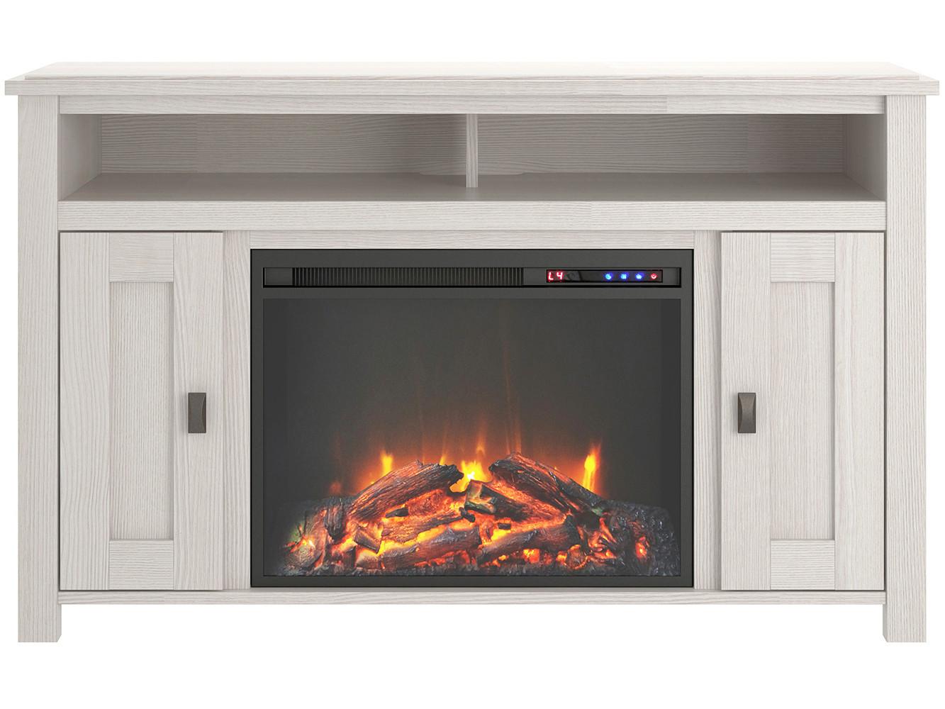 Lowboard Farmington Weiß B: 121cm - Weiß, Design, Glas/Holzwerkstoff (121/75/40cm) - MID.YOU