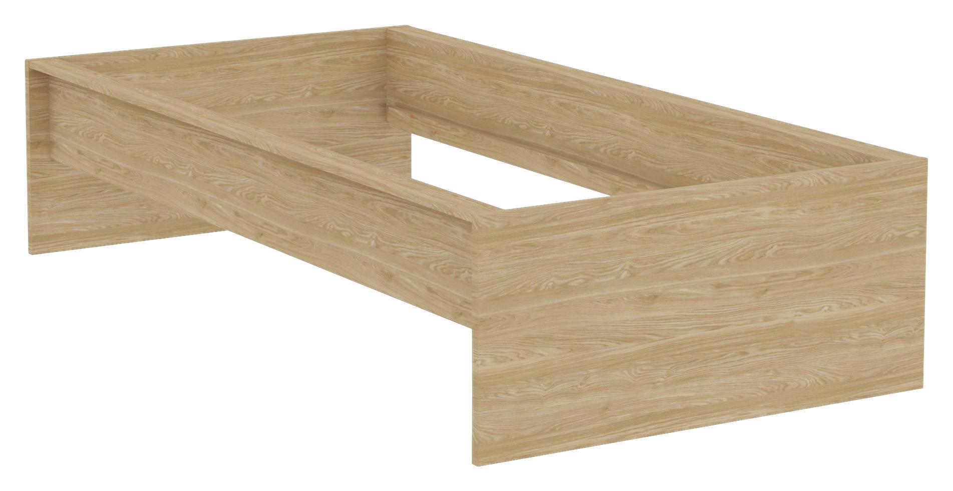 Unit Elements Bettrahmen 90x200 cm Eichefarben - Eichefarben, KONVENTIONELL, Holzwerkstoff (90/200cm) - Ondega