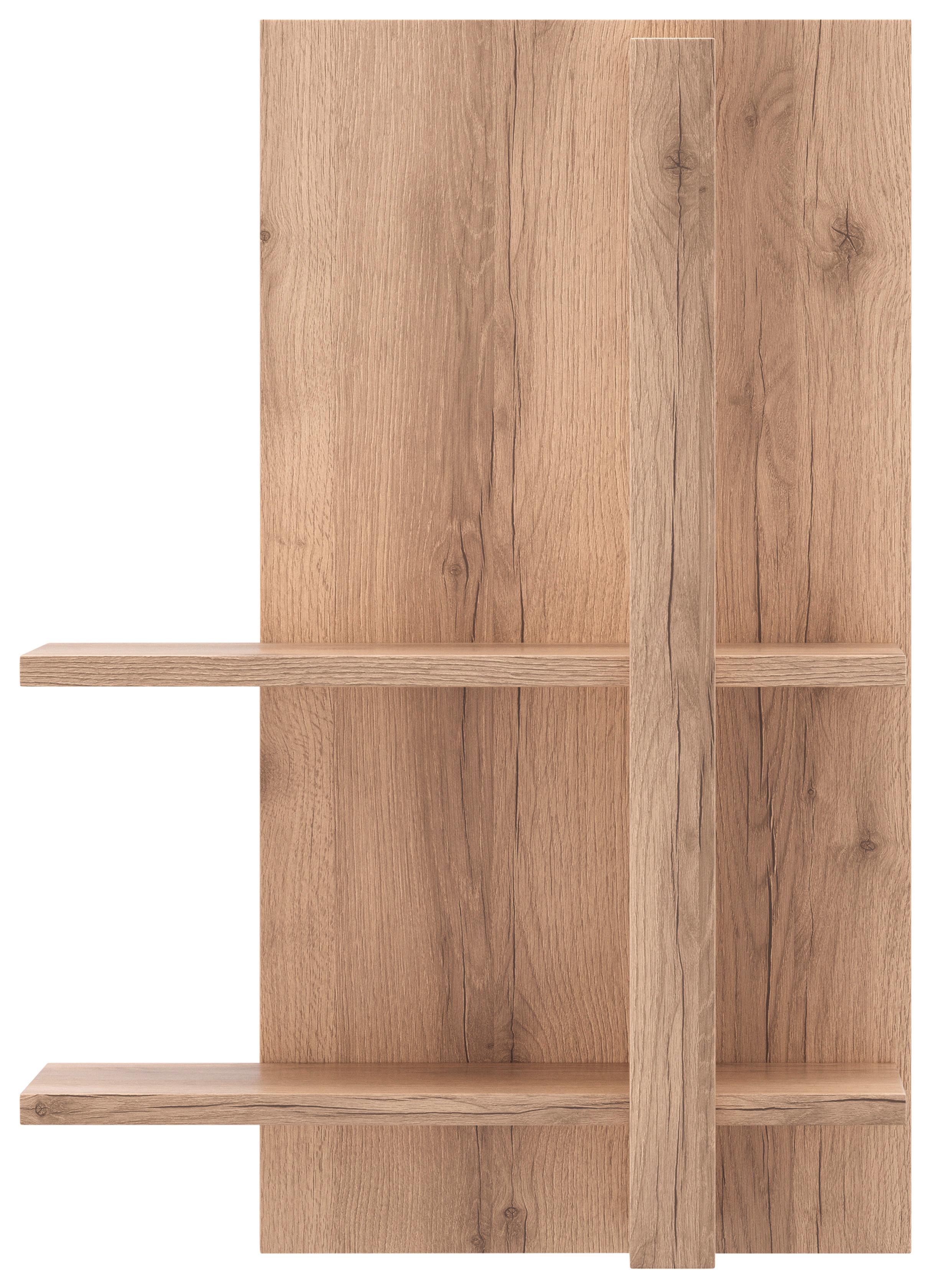 Wandregal Vancouver B: 67 cm Viking Oak 2 Fächer - Eichefarben, MODERN, Holzwerkstoff (67/96/25cm)